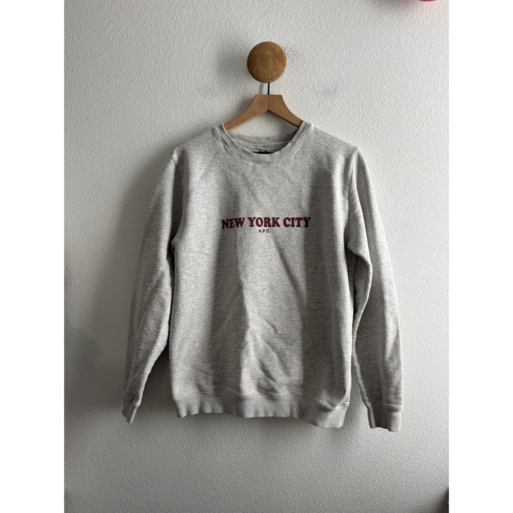 A.P.C. Gray New York City Sweatshirt APC Mens Size Large